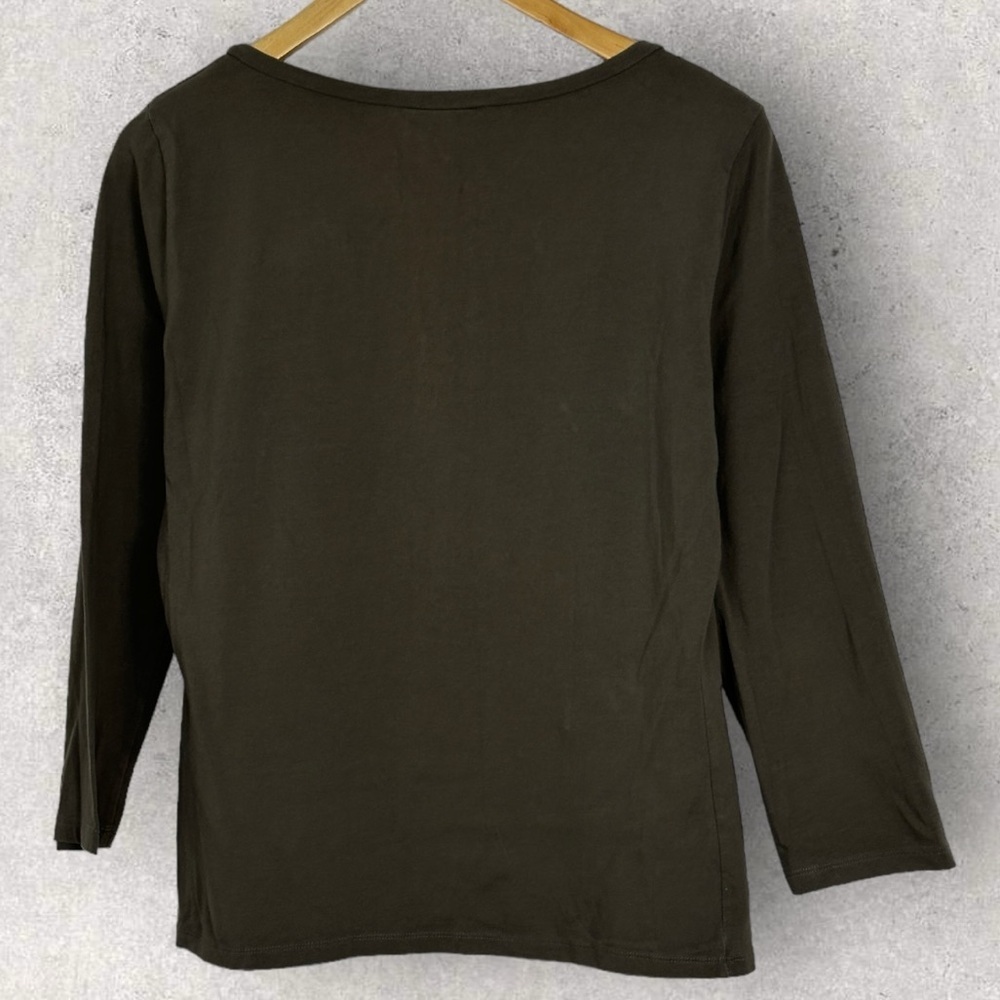 Weekend MaxMara Grey Long Sleeve Top Blouse Size XL Minimalist Designer Stretch - Picture 3 of 10